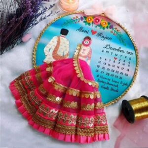 Wedding Couple Customized Handmade Embroidery Hoop 1