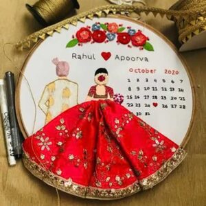 Couple Wedding Handmade Embroidery Hoop 1