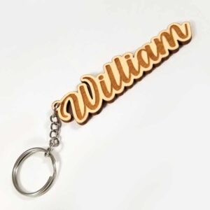 Custom Wooden Engraved Name Keychain