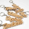 Custom Wooden Engraved Name Keychain 2