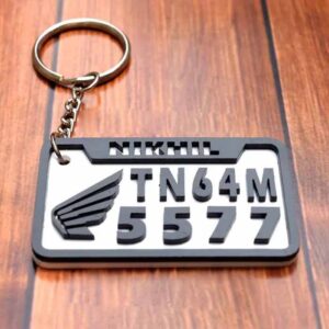 Custom Number Plate Keychain - Stylish & Unique Personal Accessory 1