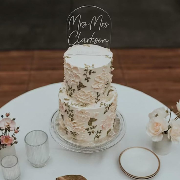 personalized acrylic cake topper