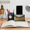 Personalized Desk Accessories Set: Pen Stand, Watch, and Calendar Combo