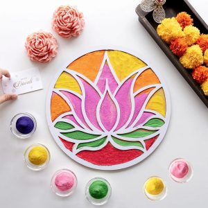 Decorative Rangoli Mats " Reusable Patterns for Creative Festive Decor