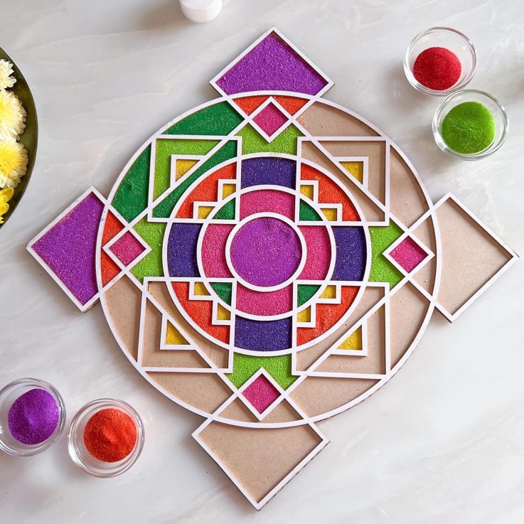 DIY Rangoli Stencils" Reusable Patterns for Creative Festive Decor| Fill with Rangoli or Grains