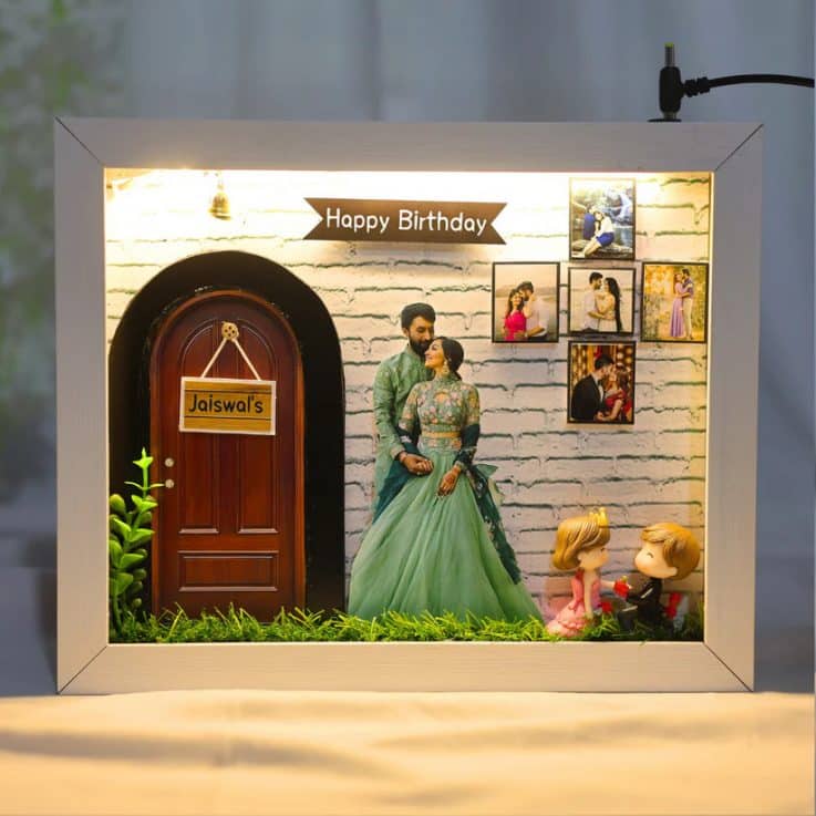 custom photo frame with lights