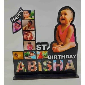 wooden cutout photo frame