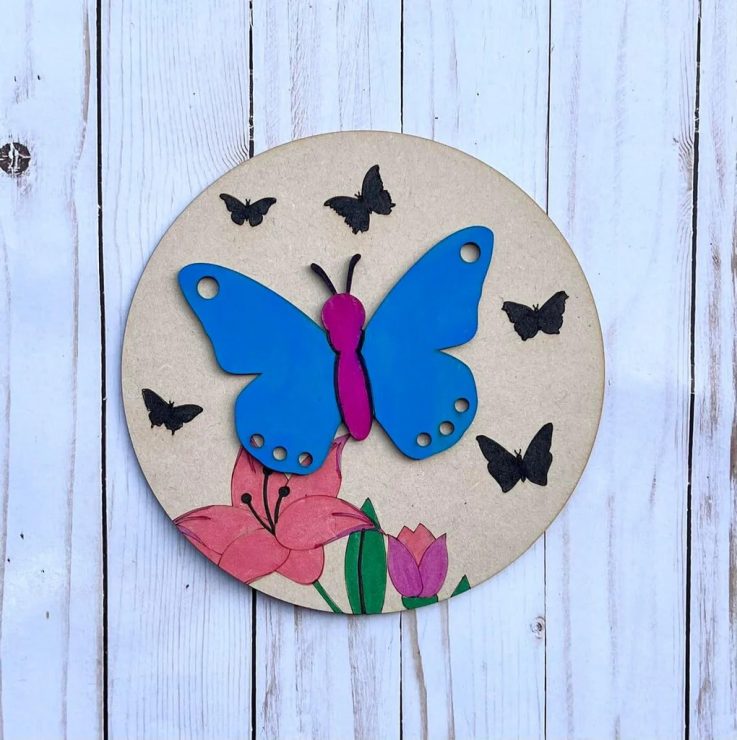 DIY Kids Paint Kit, butterfly flower craft project 2