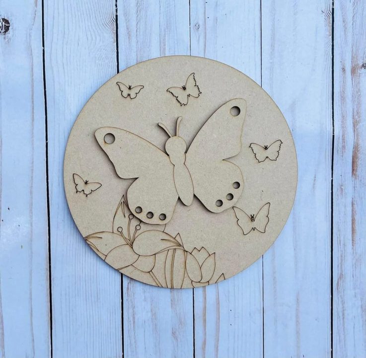 DIY Kids Paint Kit, butterfly flower craft project