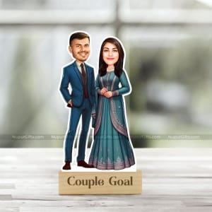 Personalized Couple Caricature | Custom Photo Stand Gift for Couples