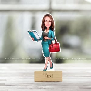 Personalized College Professor Caricature | Custom Cartoon Photo Stand Gift