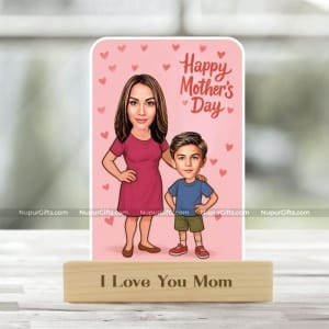 Custom Cartoon Caricature  Style Mother’s Day Photo Stand Gift