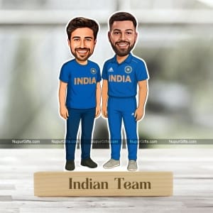 Personalized Hardik Pandya Fan Caricature | Indian Cricket Team Custom Photo Stand Gift