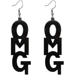 Trendy Acrylic OMG Statement Earrings – Bold Fashion Jewelry