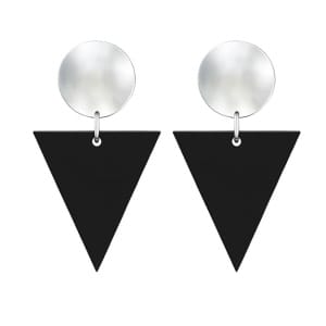 Black Triangle Drop Acrylic Earrings