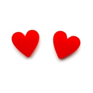 Red Heart Acrylic Earrings