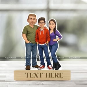 Family Cartoon Caricature | Personalized Cartoon Photo Stand