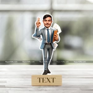 Custom Teacher Caricature Frame – Personalized Professional Cartoon Portrait Gift for Educators